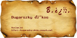 Bugarszky Ákos névjegykártya